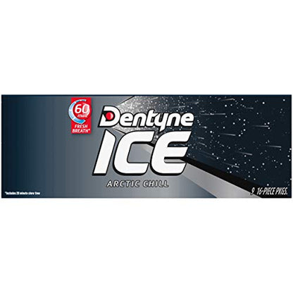 Dentyne Ice Arctic Chill 16 - Count Pack Of 9 - Icy cool freshness!