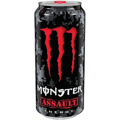 Monster Energy Assault Energy Drink Pack of 4 Pet Bottle, 4 x 500 ml - "Assault Energy Four-Pack!"