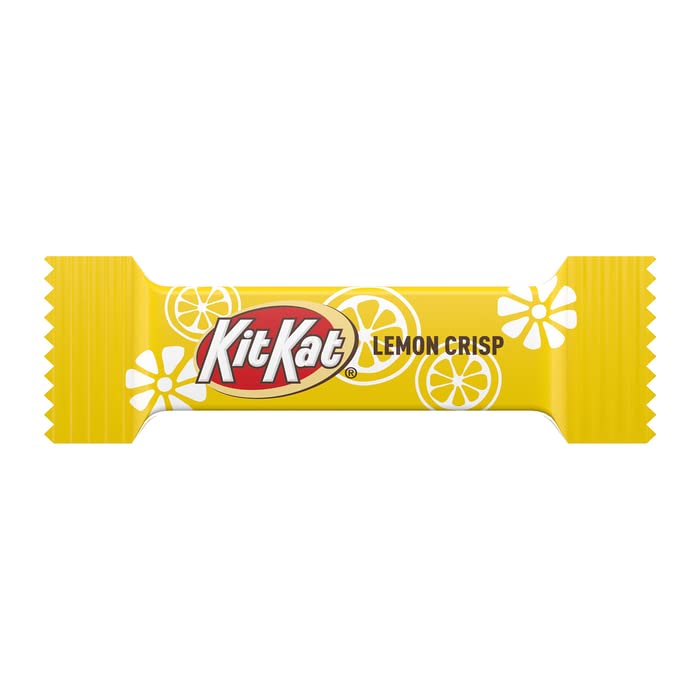 KitKat Miniature Lemon Crisp Wafers In Lemon Flavoured Creme Individually Wrapped 238g (USA) - Refresh your palate with the zesty flavor of KitKat Miniature Lemon Crisp Wafers, 238g (USA).