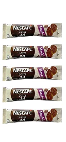 Nestlé Nescafe Latte Mocha 3 In 1 Sachets Pack Of 5 (5 X 31Gram) Powder, Box - "Nescafe Latte Mocha 3 In 1 - Box of 5 Sachets, 31g Each!"