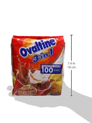 Ovaltine 3 in 1 Malt Drink Chocolate Flavour Packet, 600g - "Chocolate malt drink delight!"