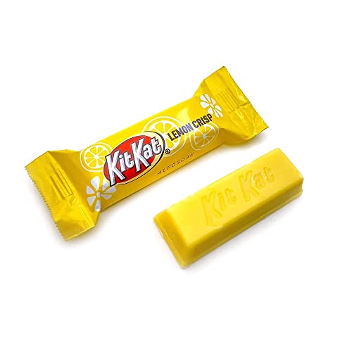 KitKat Miniature Lemon Crisp Wafers In Lemon Flavoured Creme Individually Wrapped 238g (USA) - Refresh your palate with the zesty flavor of KitKat Miniature Lemon Crisp Wafers, 238g (USA).