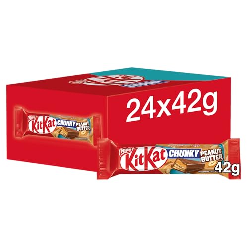 KitKat Chunky Peanut Butter, 24 X 42 g - Indulge in the creamy goodness of peanut butter with KitKat Chunky Peanut Butter, 24 X 42 g.