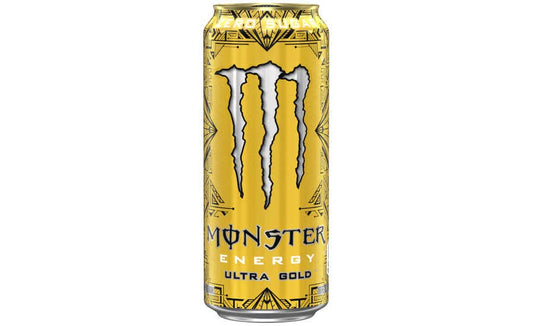 Monster Energy Ultra Gold zero sugar 500ml (pack of 6 cans) - "Gold Rush Zero!"