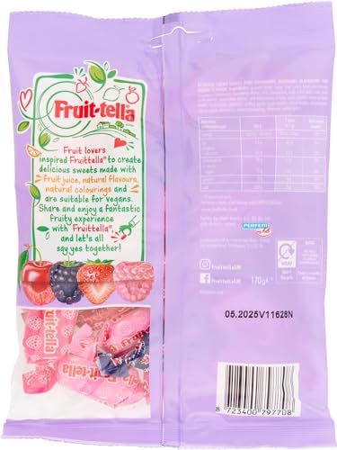 Fruit-Tella Berries & Cherry Vegan Sweet Treats 135g Imported (UK) - Berries and cherry vegan candy! Imported from the UK, these sweet treats are perfect for a fruity and vegan-friendly indulgence!