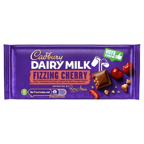 Cadbury Dairy Milk Fizzing Cherry (Imported), 110g - Fizzing cherry fun