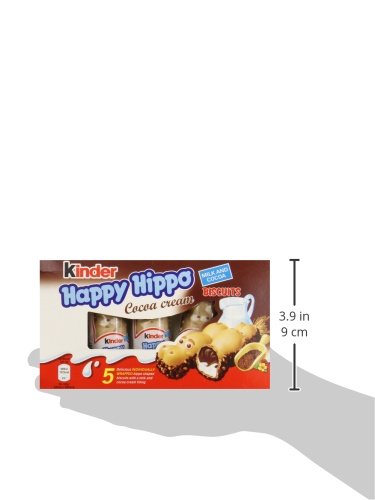 Kinder Happy Hippo Milk & Cocoa Cream - 5 Biscuits 103g - Delight in the adorable and delicious Kinder Happy Hippo Milk & Cocoa Cream, 5 Biscuits, 103g.