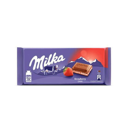 Milka Strawberry Yogurt Chocolate, 2 X 100 Gm - "Double Strawberry Fun!"