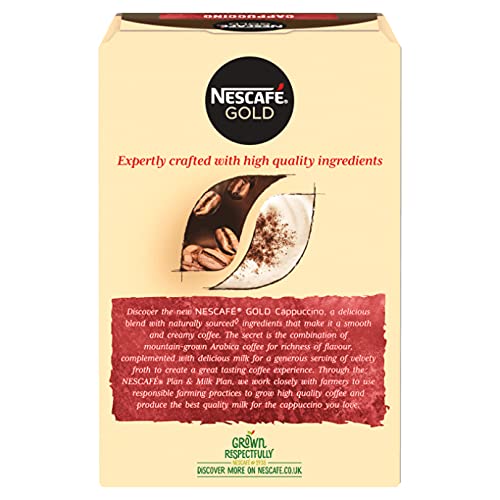 Nescafe Gold Cappuccino Coffee Premix, 4.8 oz / 136 g - "Gold Cappuccino Premix - Indulge Anytime!"