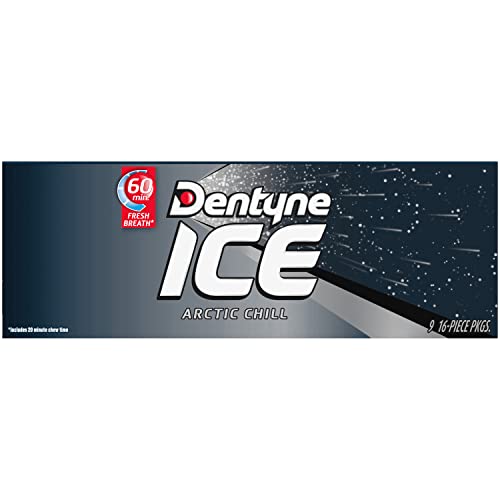 Dentyne Ice Arctic Chill 16 - Count Pack Of 9 - Icy cool freshness!