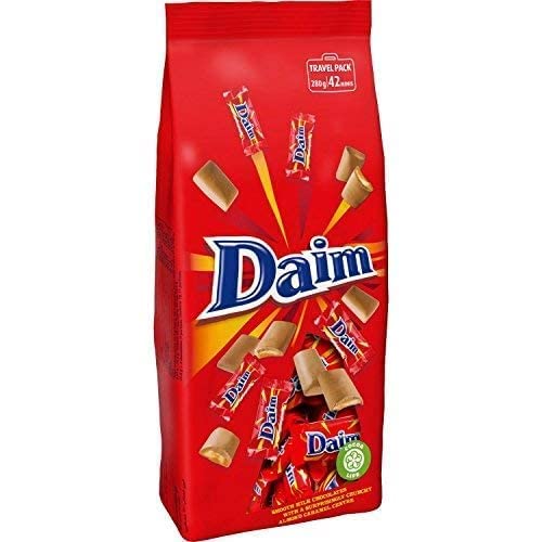 Daim Mini Milk Chocolates with Almond Caramel Center, 280 g - Mini chocolates with almond caramel