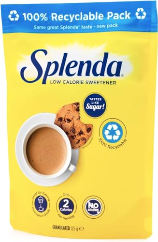 SPLENDA No Calorie Sweetener Granulated Sugar Substitute 125g Pouch - Add to Tea, Coffee & More!