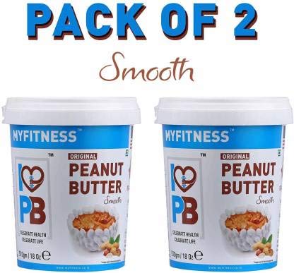 MYFITNESS Original Peanut Butter Smooth 1.02kg (510gm X Pack of 2) - "Smooth PB Duo!"