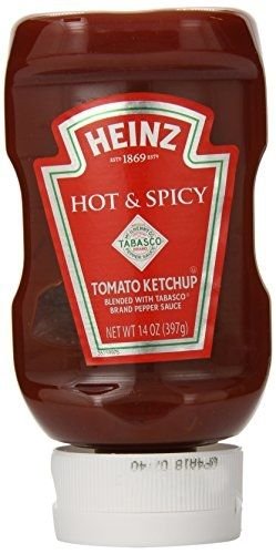 Heinz Hot & Spicy Tomato Ketchup, 397 g - Spicy twist on classic tomato ketchup.