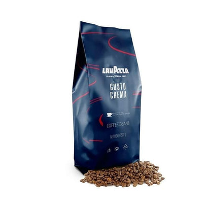 Lavazza Gusto Crema 500G Roasted Coffee Beans - Rich Italian Blend for Espresso & Cappuccino - Premium Aroma & Flavor