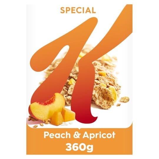 Kellogg's Special K Peach & Apricot 360g - Irresistible Blend of Crispy Flakes with Real Fruit Goodness for a Deliciously Healthy Start