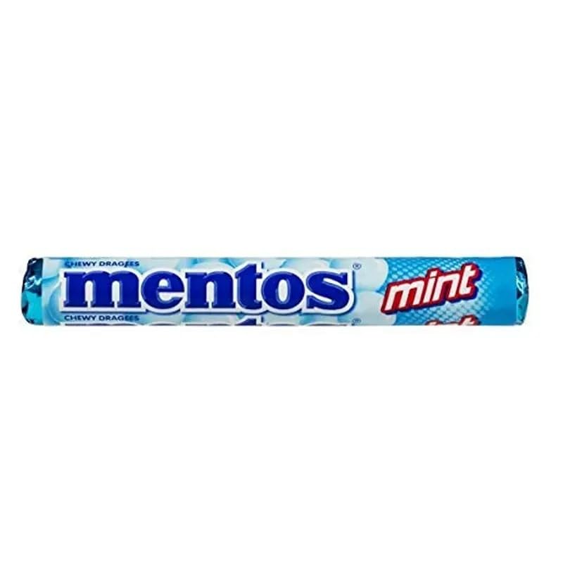 Mentos Roll Chewing Gum Roll 29g Each - Box of 14 (Mint) - "Mint Chewing Gum Roll Box!"