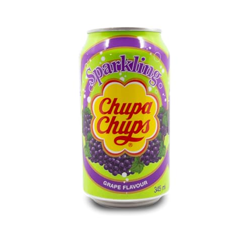 Chupa Chups Grape Sparkling Soda, 345ml (Imported) - Grape soda delight