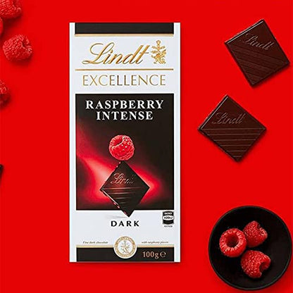 Lindt Excellence Raspberry Intense Dark Chocolate, 100 g