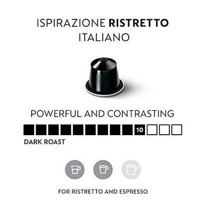 Nespresso Ispirazione Ristretto Italiano, Original Line Coffee Capsules, Dark Roast Espresso, 20 Count Coffee Pods, Brews 1.35 oz