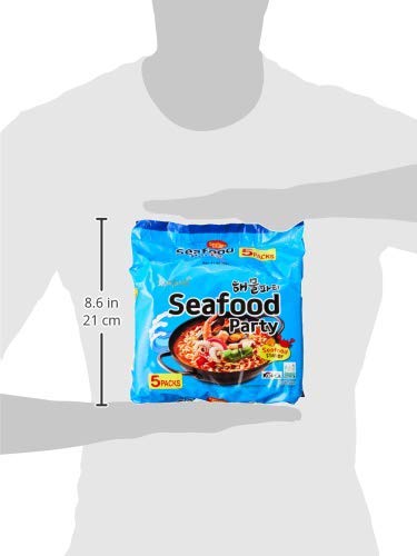 Samyang Seafood Noodles, 125g (Pack of 5) Pouch, 700g - Ocean Freshness Anytime