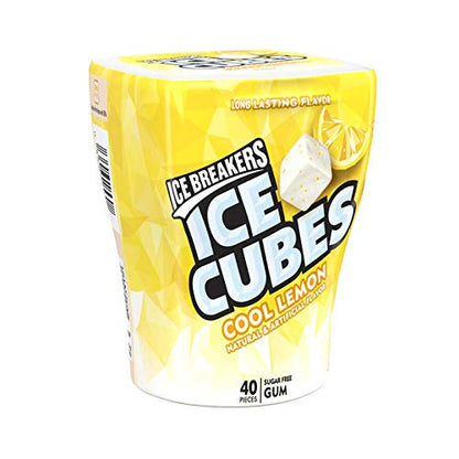 Ice Breakers Cool Lemon Flavour Imported (Ice Cubes Sugar Free Gum with Xylitol), 120g - Cool lemon sugar-free gum with xylitol, 120g of imported flavor.