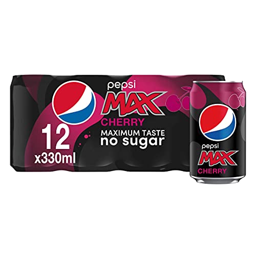 Pepsi Max Cherry Can, 12 x 330 - "Cherry burst in every can!"