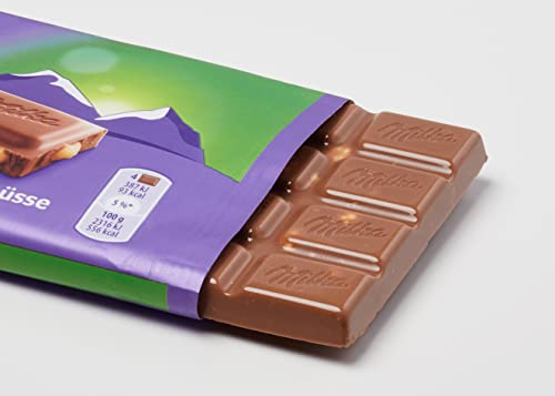 Milka Hazelnut Milk Chocolate Bar, 2 X 100 Gm - "Twice the Nutty Fun!"