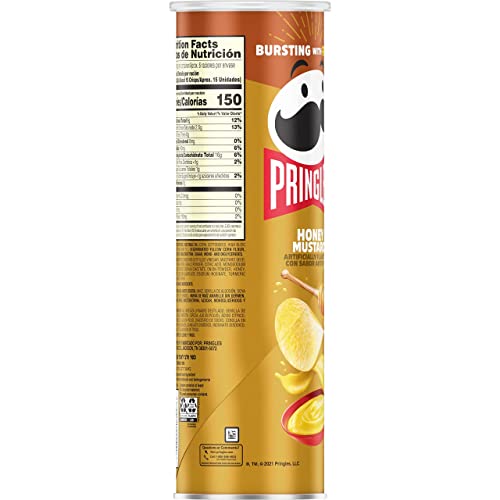 Pringles Potato Crisps, Honey Mustard - 165g - Honey mustard flavored Pringles!