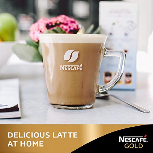 Nescafe Gold Skinny Latte Pouch, 6 X 156 g - "Skinny Latte Delight - Six Pouches of Guilt-Free Gold!"