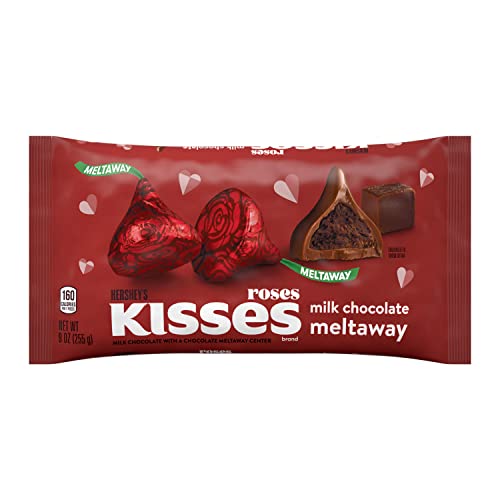 Hershey's Roses Kisses Meltaway, Milk chocolate, Ideal for Gifting, 255g - Gift-worthy milk chocolate meltaway Kisses, 255g of creamy indulgence.