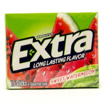 Extra Sugar-Free Chewing Gum 15-Sticks Each - Box of 10 (150 Sticks Total) (Watermelon) - Watermelon wonder!