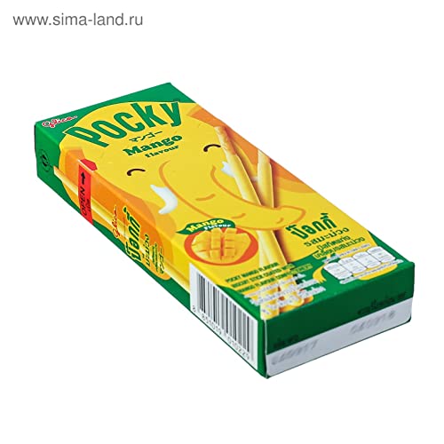 Pocky Sticks Mango Flavour Crunchy Biscuit Inside With Coated Mango Cream Each 25g Pack of 3 - "Mango-tastic Pocky!"