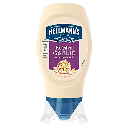 Hellmann's Roasted Garlic Mayonnaise, 8.45 fl oz / 250 ml / 252 g - Rich and flavorful roasted garlic mayo.