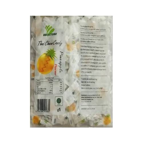 Haoliyuan Thai Chew Pineapple Flavored Candy, 12.35 oz / 350 g, White & Yellow - Pineapple Pleasure!