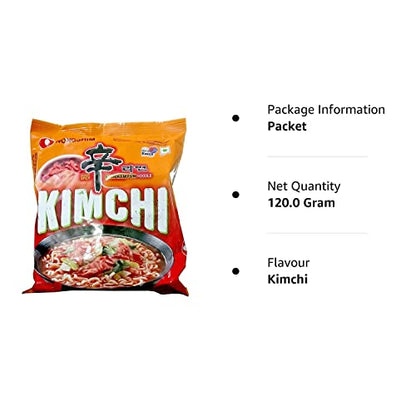 Nongshim Nong Shim Kimchi Ramyun Noodle, 120 G, Vegetarian, 120 Grams - "Nongshim Kimchi Ramyun - 120g of Veggie Kimchi Noodle Deliciousness!"