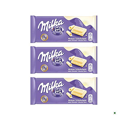 Milka White Bar (pack of 3) 300g - "Triple White Delight!"