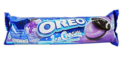 Oreo Ice Cream Sandwich Biscuit - Blueberry, 137g - "Blueberry ice cream delight!"