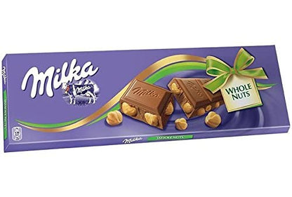 Milka Whole Hazelnut With 100% Alpine Milk Chocolate Slab Jumbo Size 250g - "Jumbo Nutty Fun!"