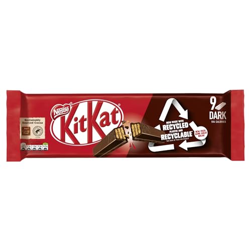 Kitkat 2 Finger Dark Chocolate Biscuit Bar, 186.3 g - Enjoy the rich taste of dark chocolate in Kitkat 2 Finger Dark Chocolate Biscuit Bar, 186.3 g.