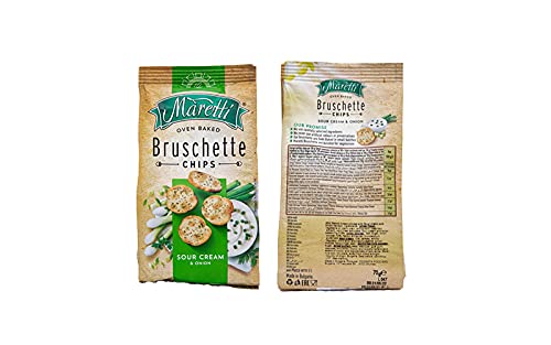 Maretti Oven Baked Bruschette Sour Cream & Onion Chips, 70 grams - "Sour Cream & Onion Chips!"