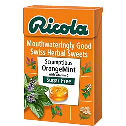 Ricola Scrumptious Orange Mint Sugar Free Candy - 2 Pack, 2 x 45 g - Orange Mint Duo!