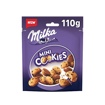 Milka Mini Cookies Covered with Alpine Milk Chocolate Pieces (Imported), 110g - "Mini Cookie Munch!"