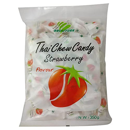 Haoliyuan Thai Chew Strawberry Flavored Candy, 12.35 oz / 350 g - Strawberry Sweetness!