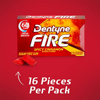 Dentyne Ice, Fire Cinnamon, 16-Piece Packet - Pack of 9 - Cinnamon fire!