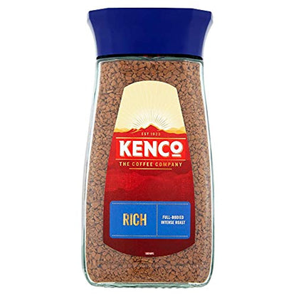 Kenco Rich Full, Bodied Intense Roast Coffee, Red & Blue, 200 g - Experience the rich flavor of Kenco Rich Full-Bodied Intense Roast Coffee, Red & Blue, 200g.