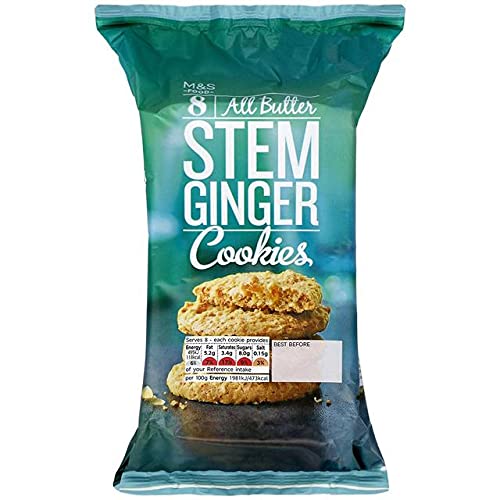 Mark & Spencer 8 All Butter Stem Ginger Cookies 200g - "All Butter Stem Ginger Cookies!"