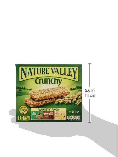 Nature Valley Variety Pack Cereal Bars, 210Gram (2Xcanadian Maple Syrup+1Xoats & Dark Chocolate+2Xoats & Honey Bars) - "Cereal Bar Variety Pack!"