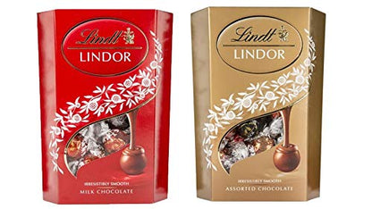 Lindt LINDOR Milk Chocolate Truffles + Assorted Chocolate Truffles, 7.05 oz / 200g, Variety Pack - "Variety Truffle Pack!"