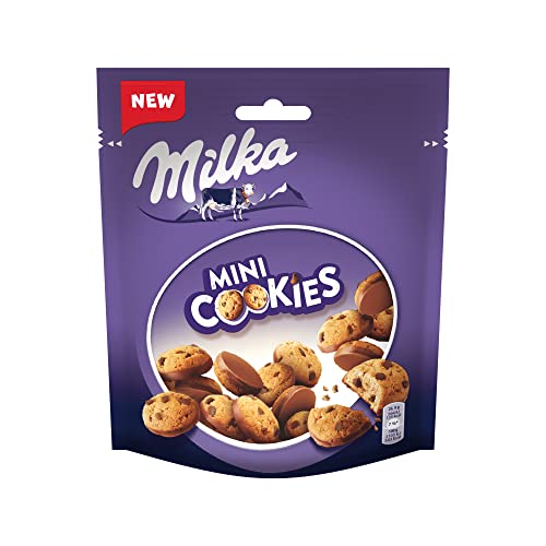 Milka Mini Cookies Covered with Alpine Milk Chocolate Pieces (Imported), 110g - "Mini Cookie Munch!"